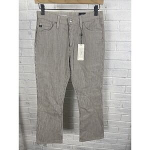 AG Adriano Goldschmied The Jodi High Rise Slim Flare Crop Jeans Womens 26 Stripe